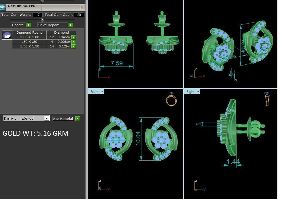 Women Earrings 3D print model_3