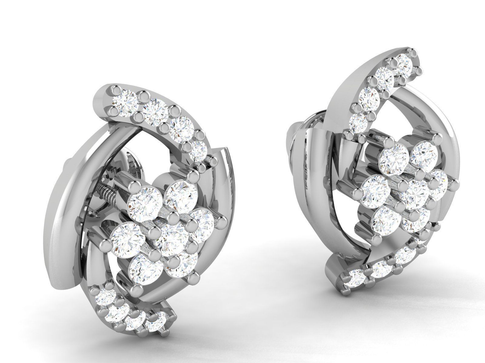 Women Earrings 3D print model_1