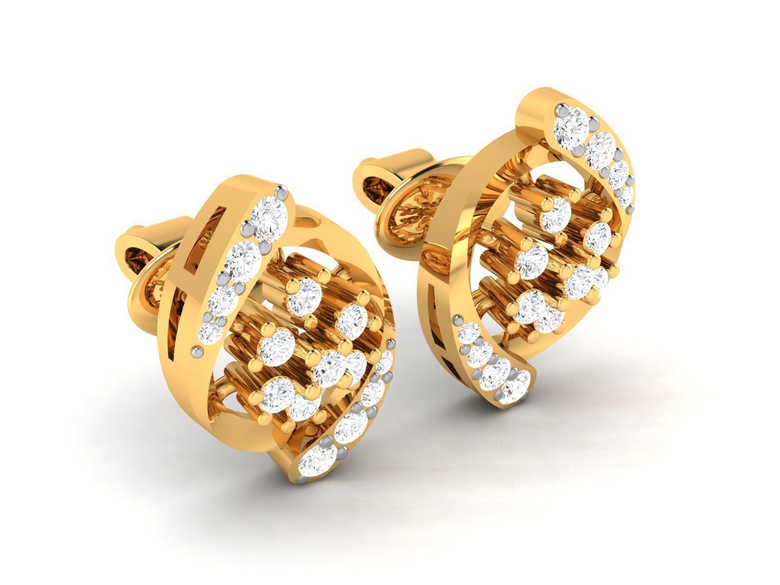 Women Earrings 3D print model_3