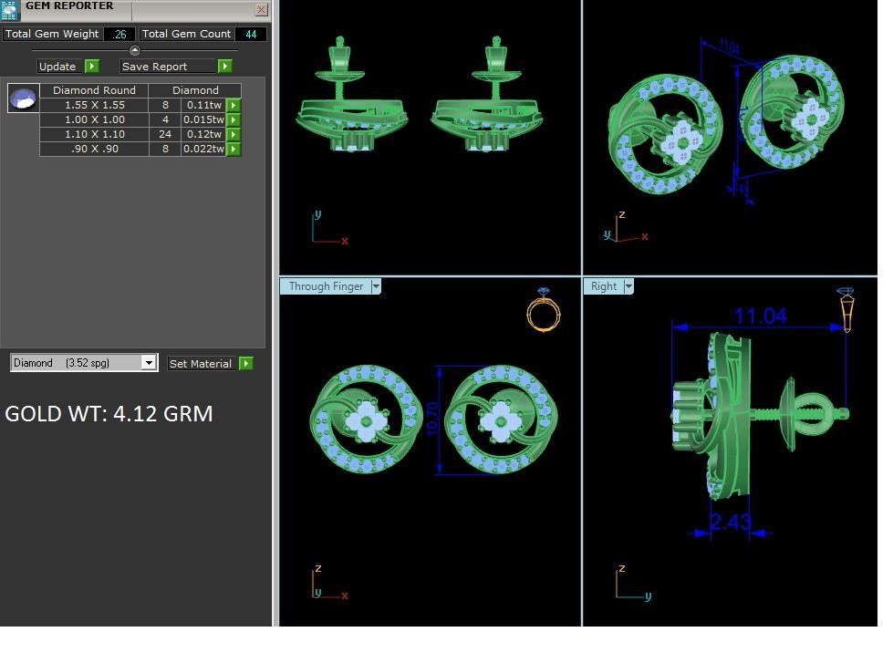 Women Earrings 3D print model_3