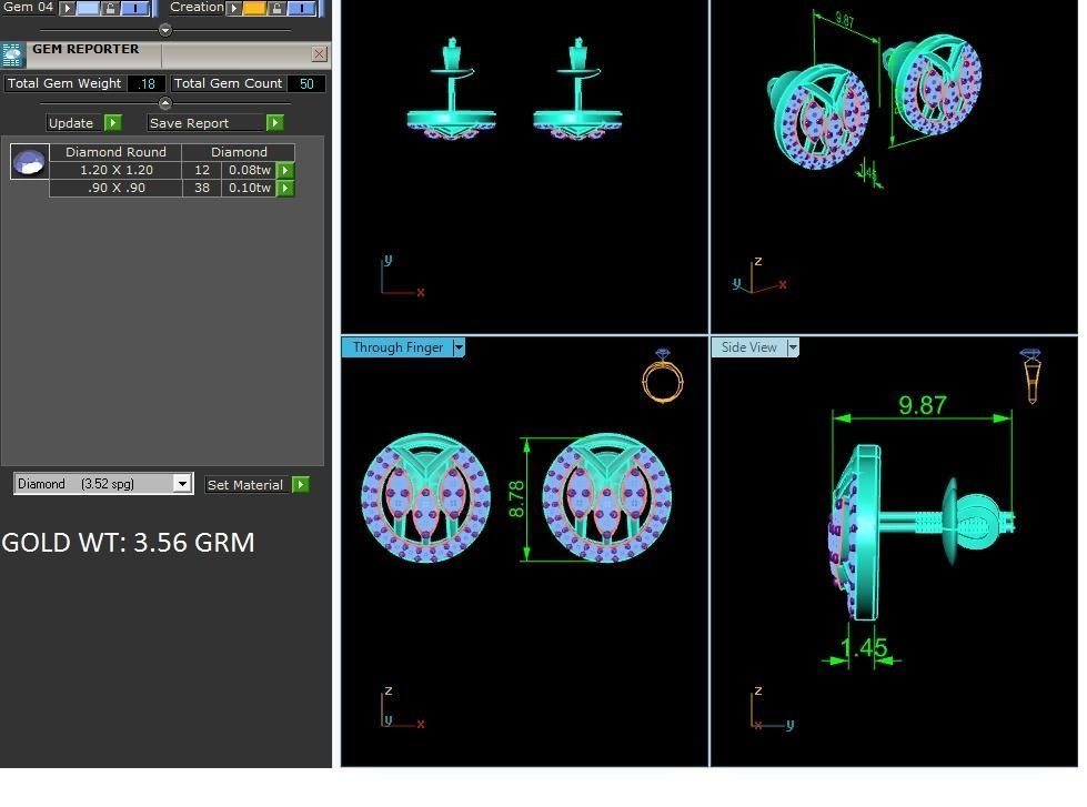 Women Earrings 3D print model_3