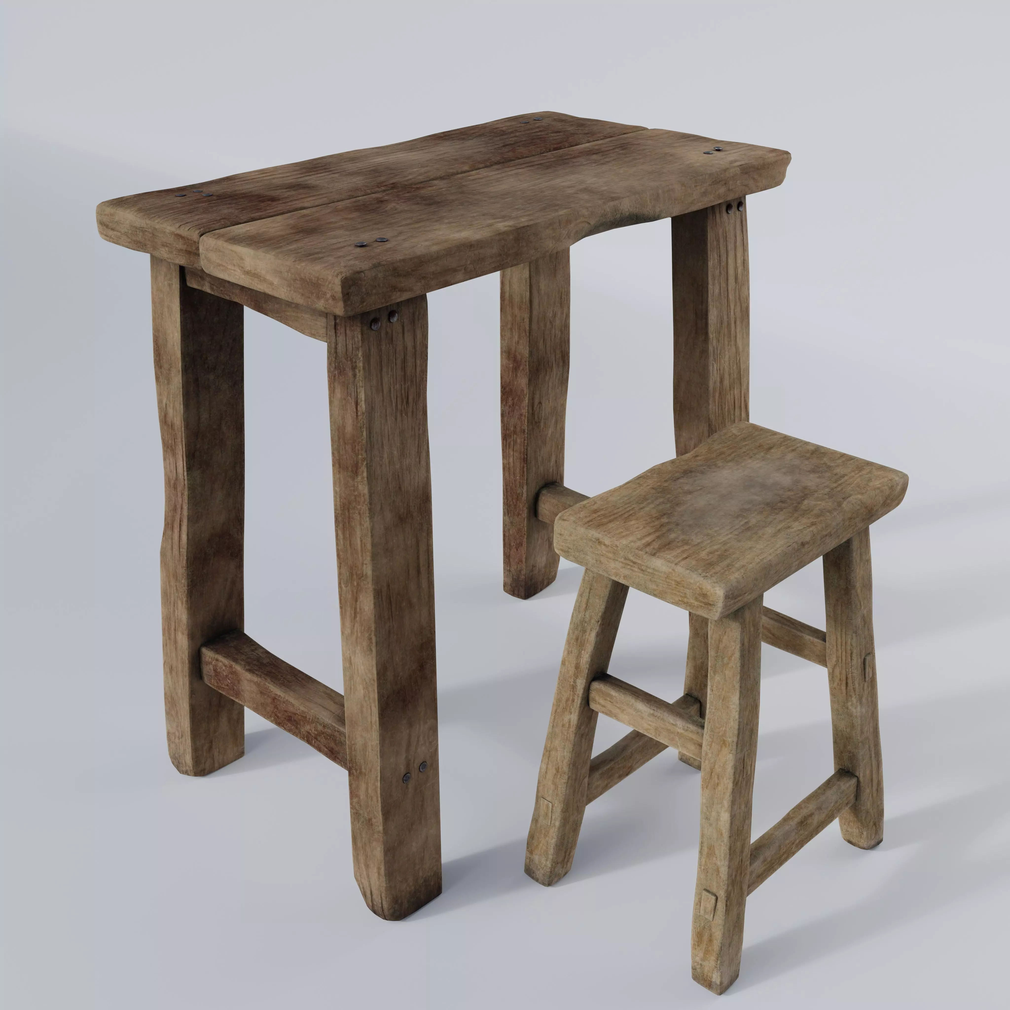 Table-Stool Mesa-Taburete 3D model_0