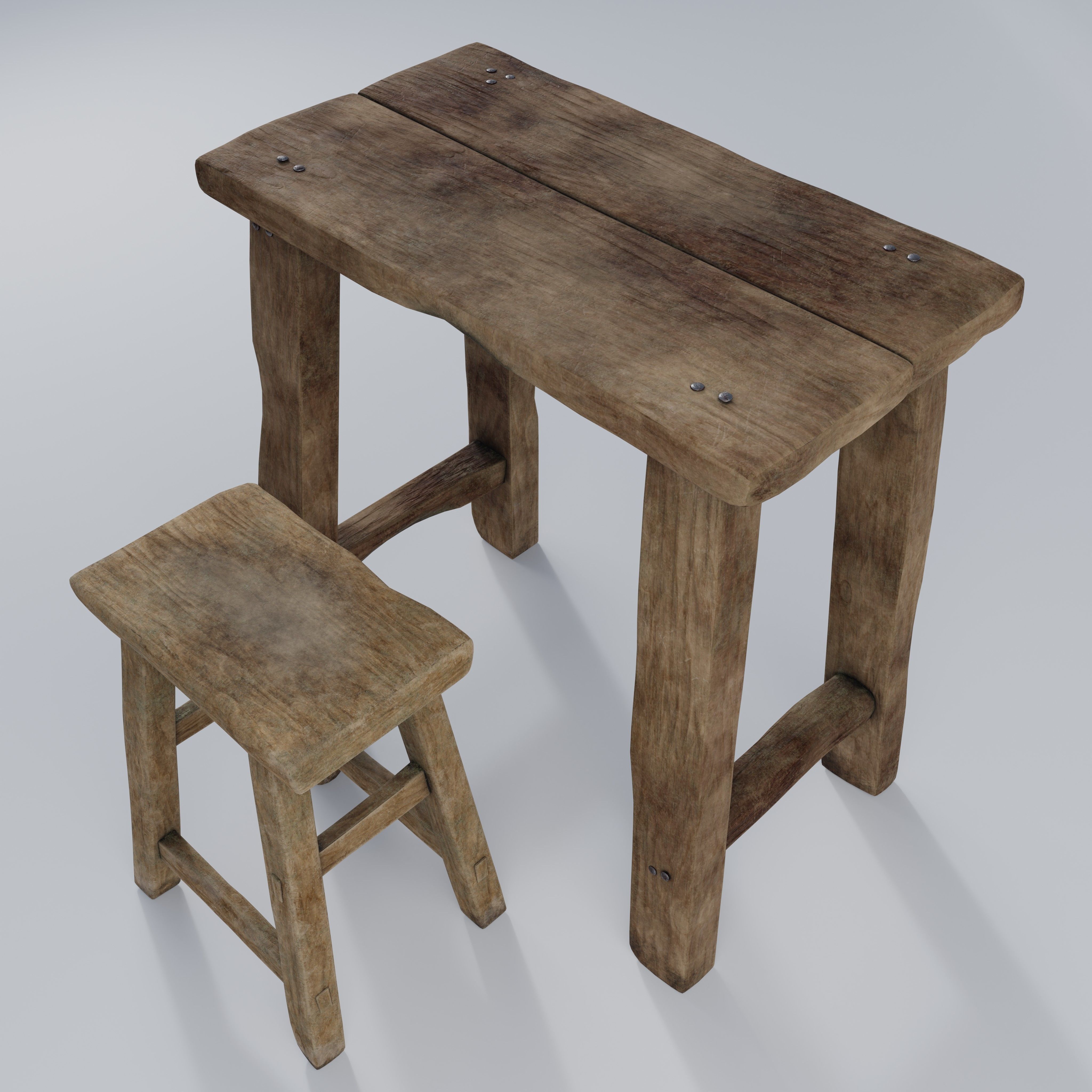 Table-Stool Mesa-Taburete 3D model_1