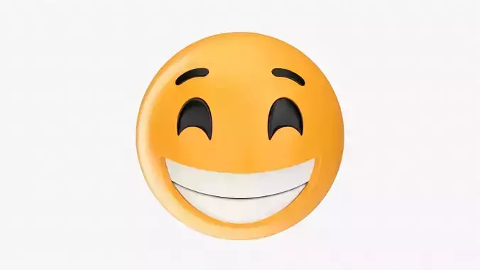 Emoji 045 Laughing with smiling eyes 3D model