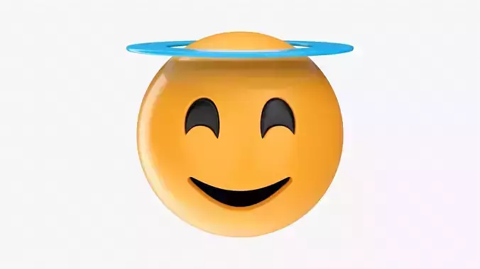 Emoji 047 Smiling with smiling eyes and halo
