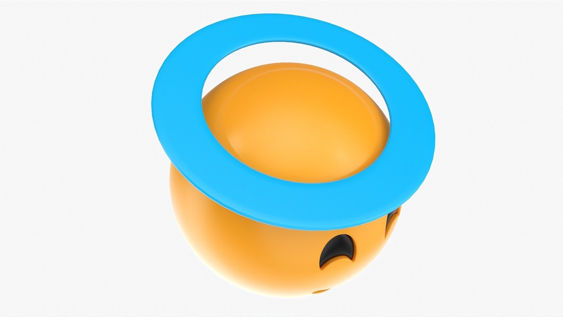 Emoji 047 Smiling with smiling eyes and halo 3D model_3