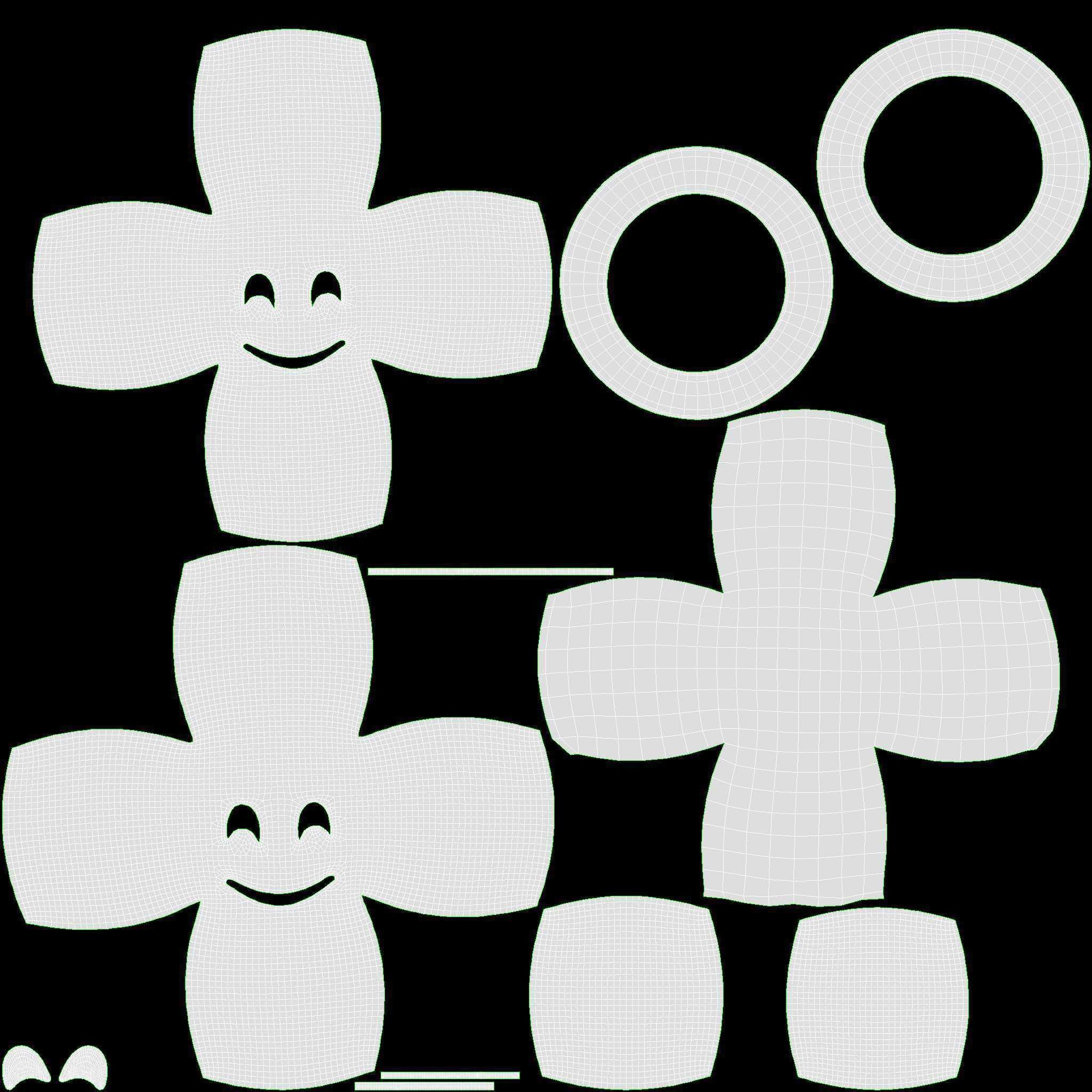 Emoji 047 Smiling with smiling eyes and halo 3D model_6