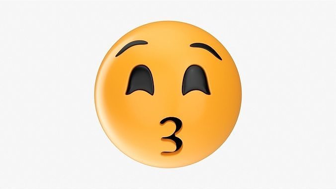 Emoji 050 Kissing with smiling eyes 3D model