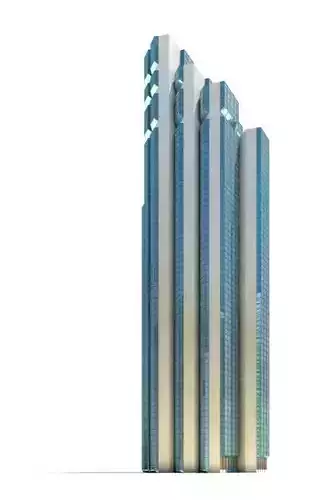 Blue And White Skyscraper