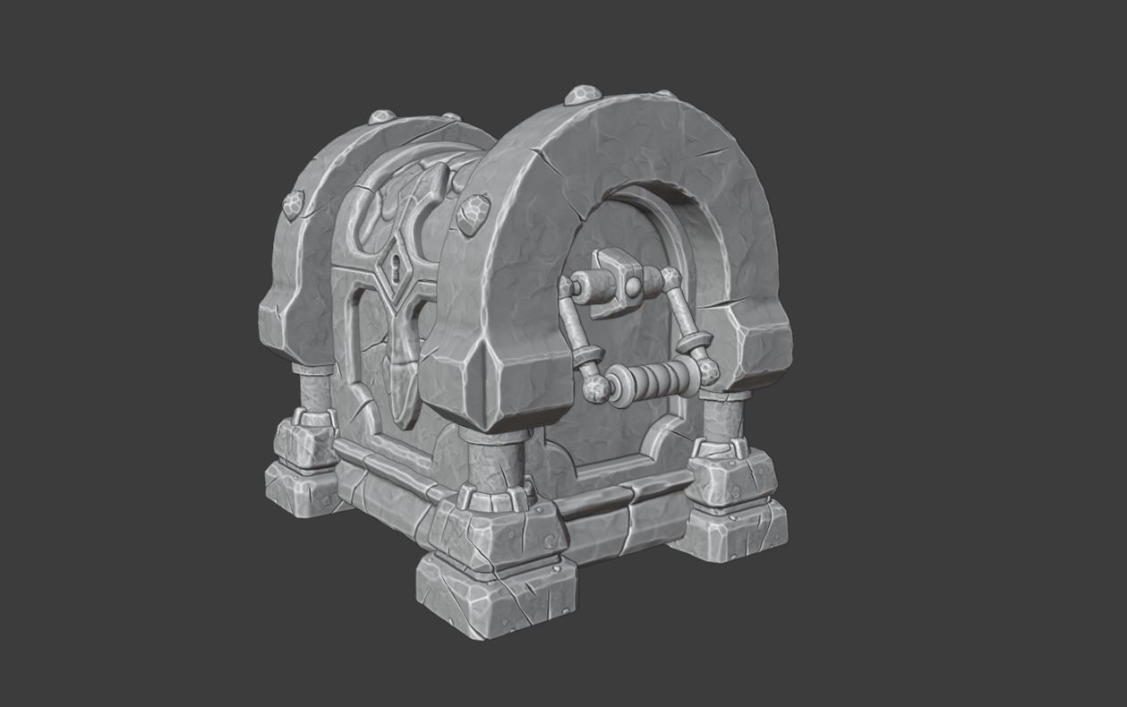 Golden Chest 3D print model_3