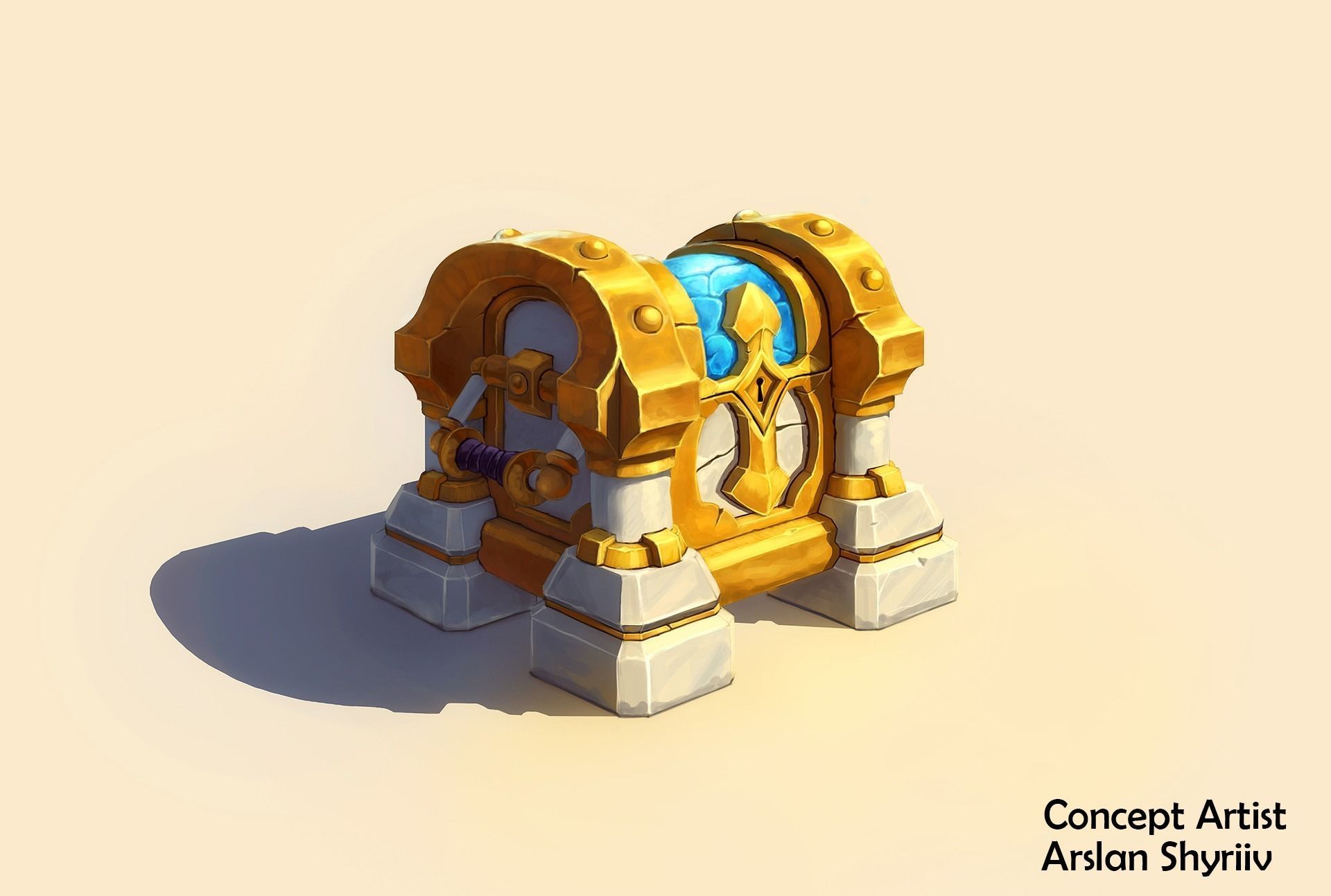 Golden Chest 3D print model_7