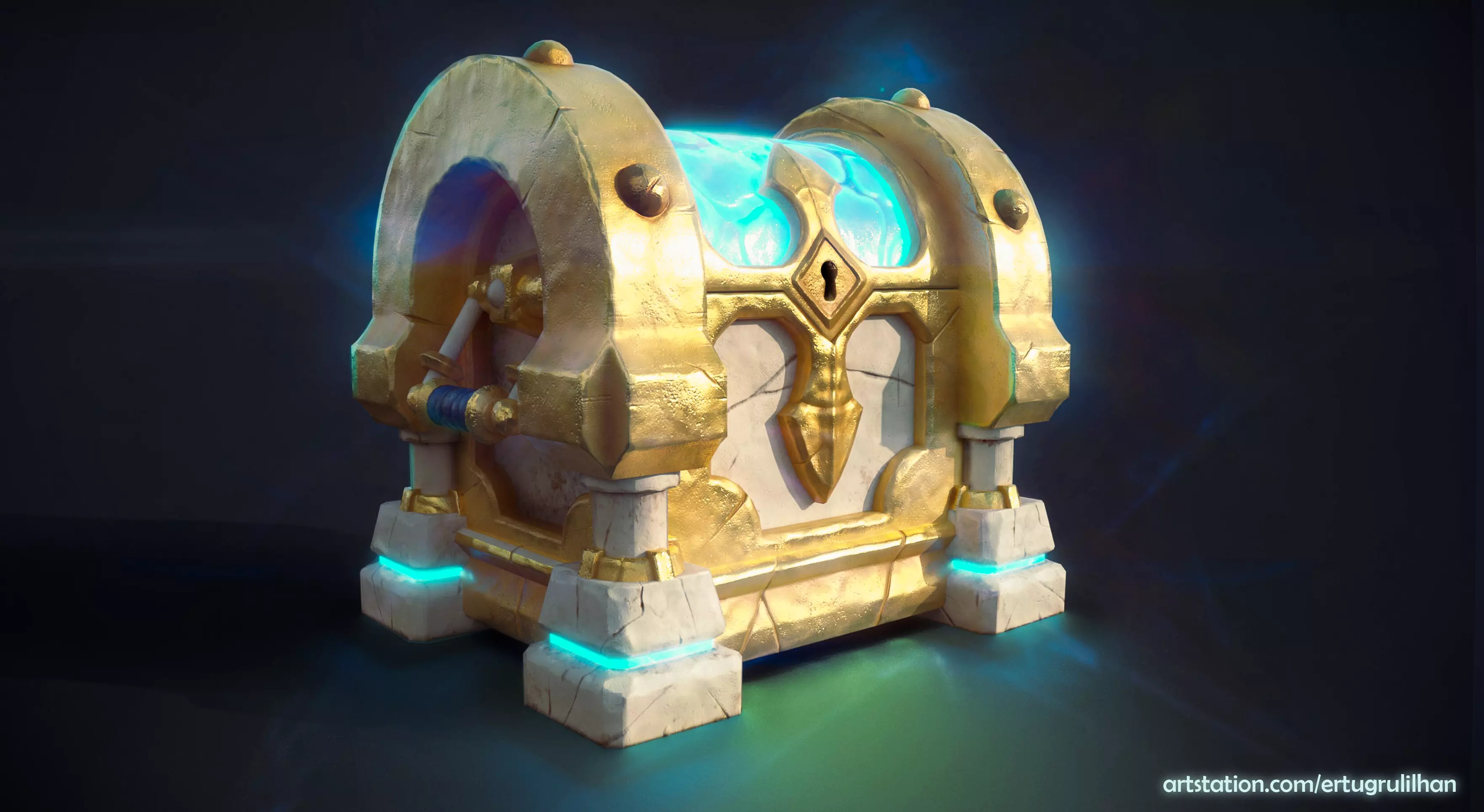 Golden Chest 3D print model_0