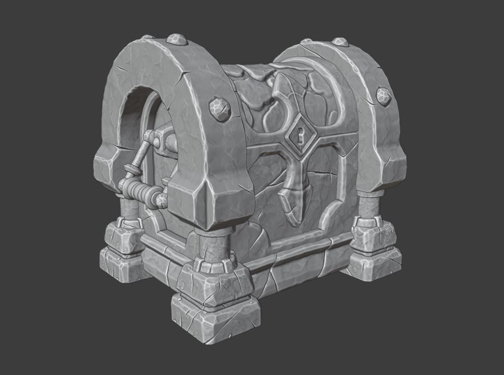 Golden Chest 3D print model_2