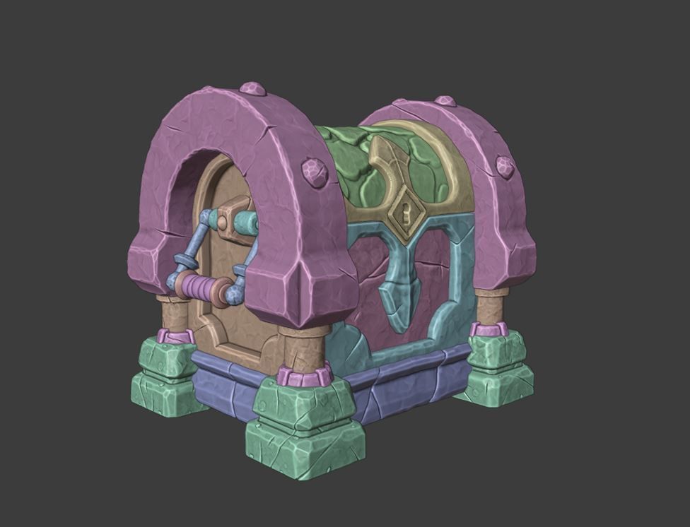 Golden Chest 3D print model_1