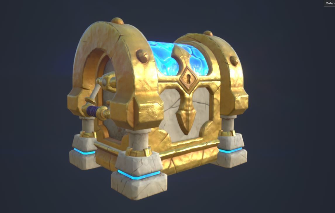 Golden Chest 3D print model_6