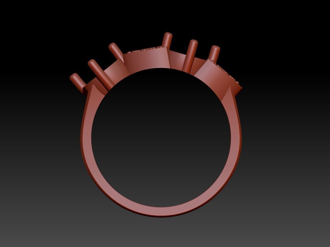 Pear ring 3D print model_5