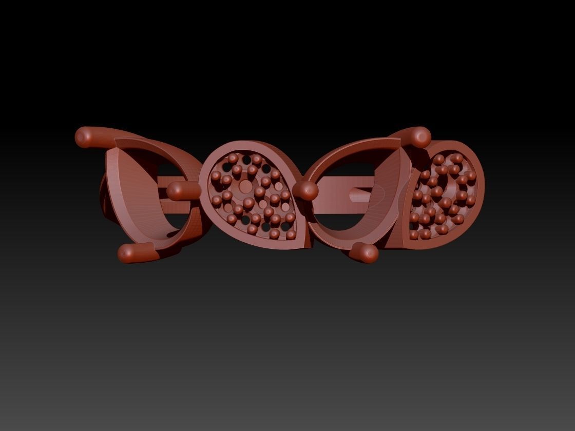 Pear ring 3D print model_4
