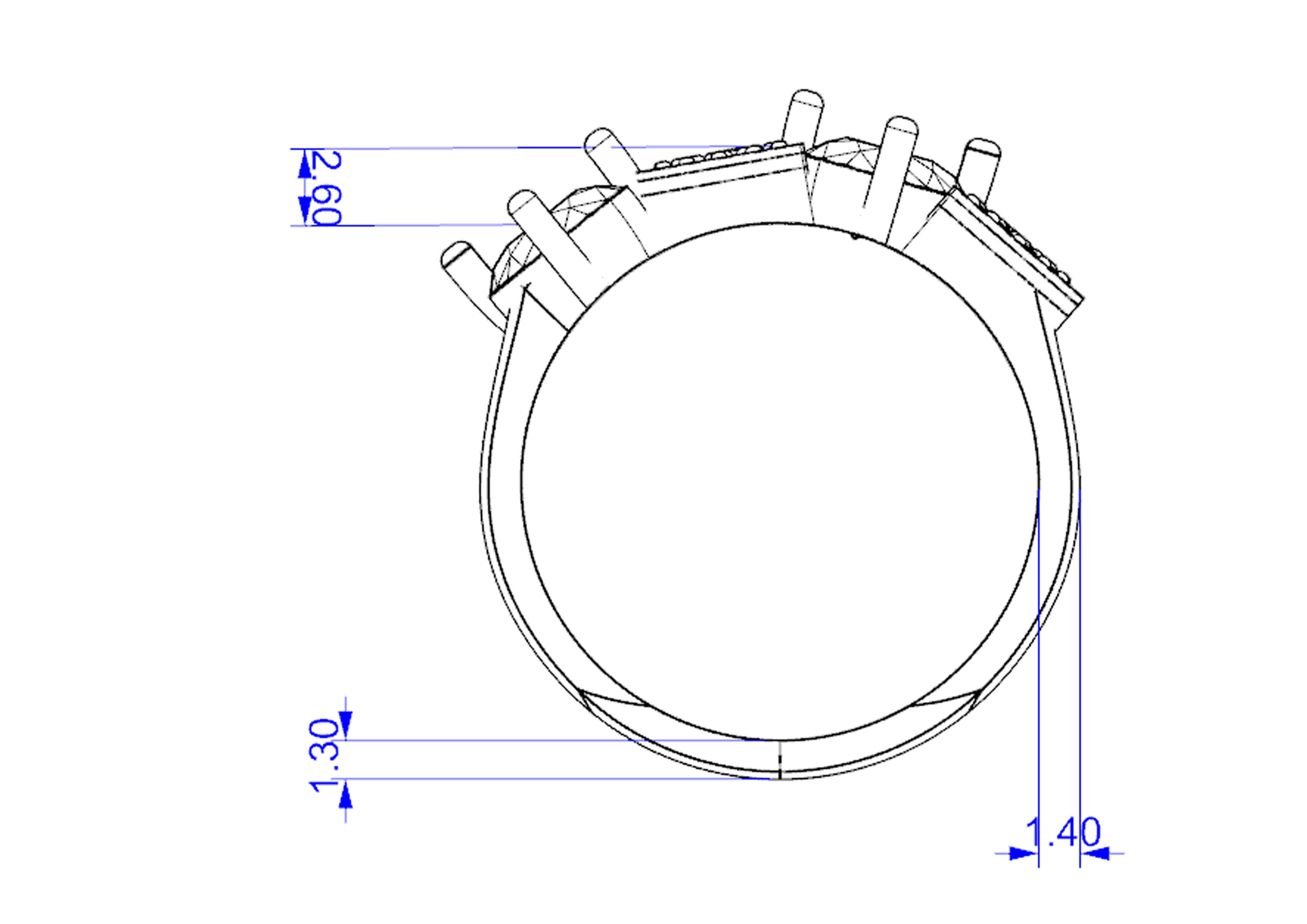 Pear ring 3D print model_10