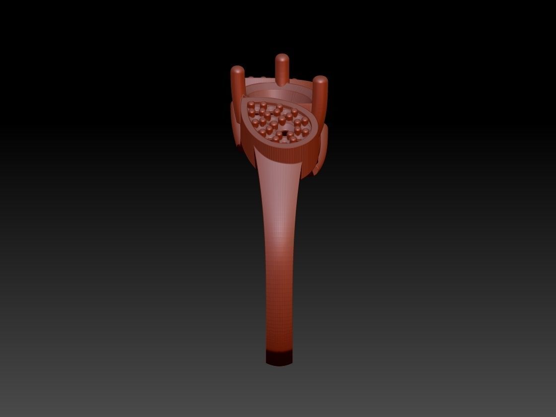 Pear ring 3D print model_6