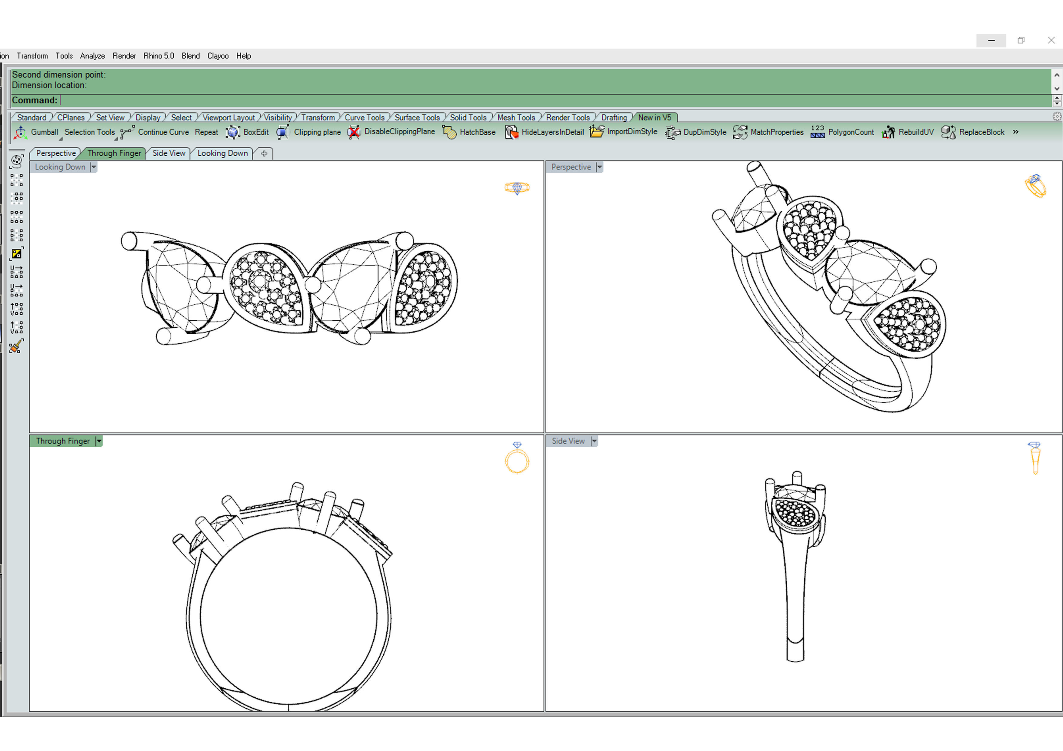Pear ring 3D print model_8