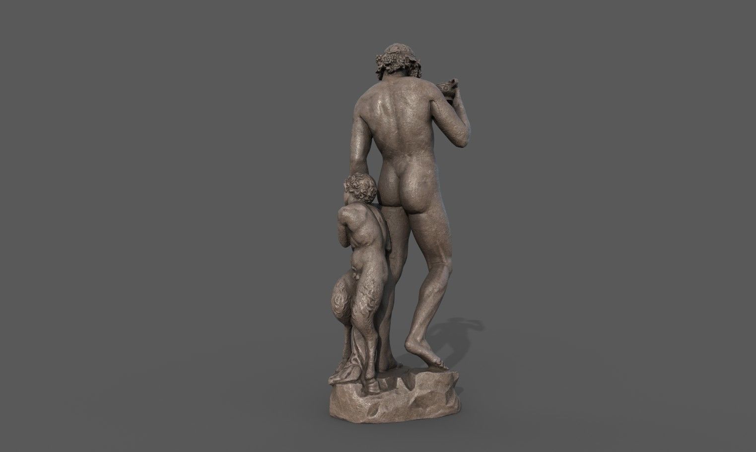 Bacchus statue  Low-poly 3D model_5