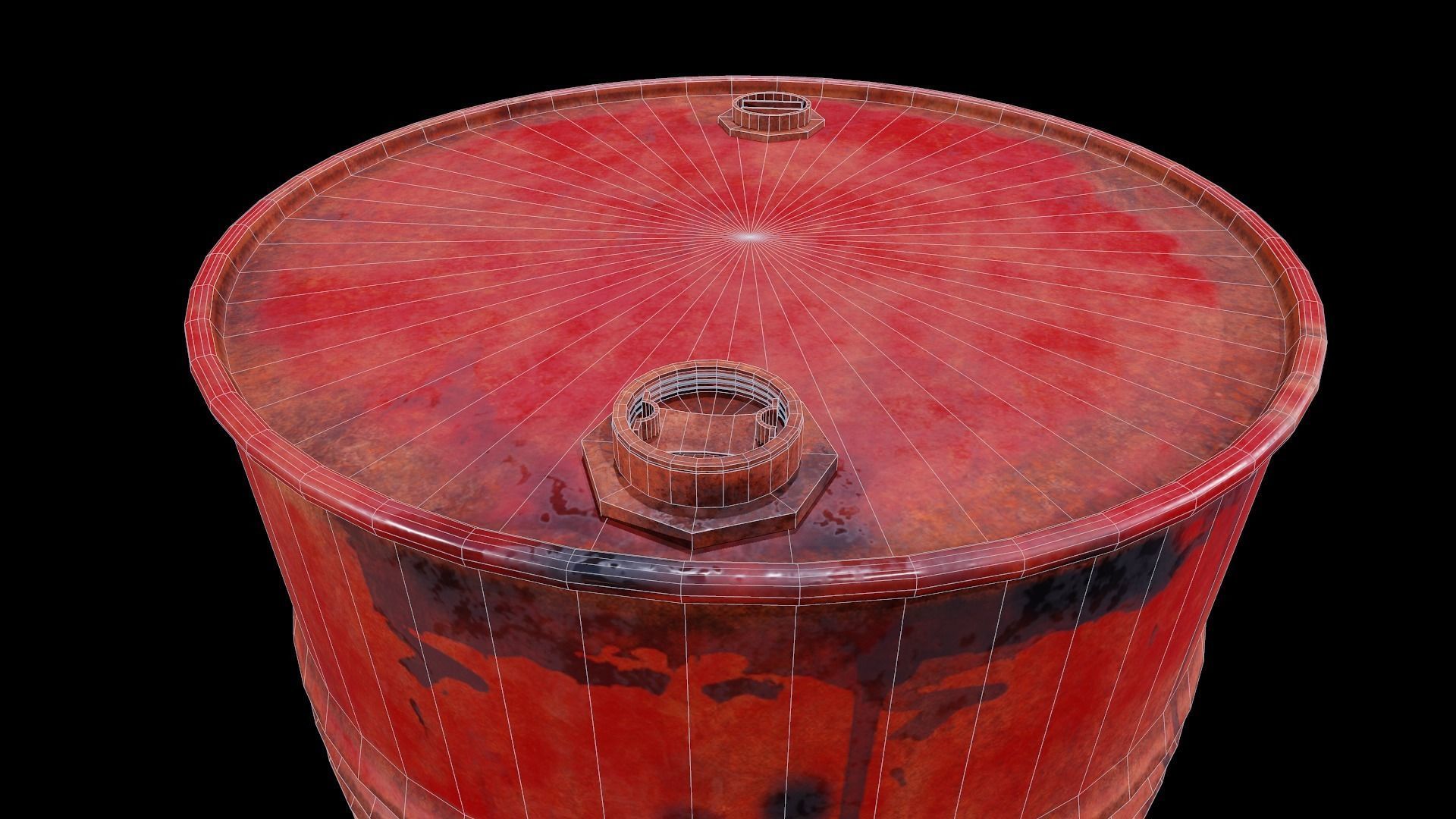  Rusty Oil Barrel - Tutorial Included Low-poly 3D model_11