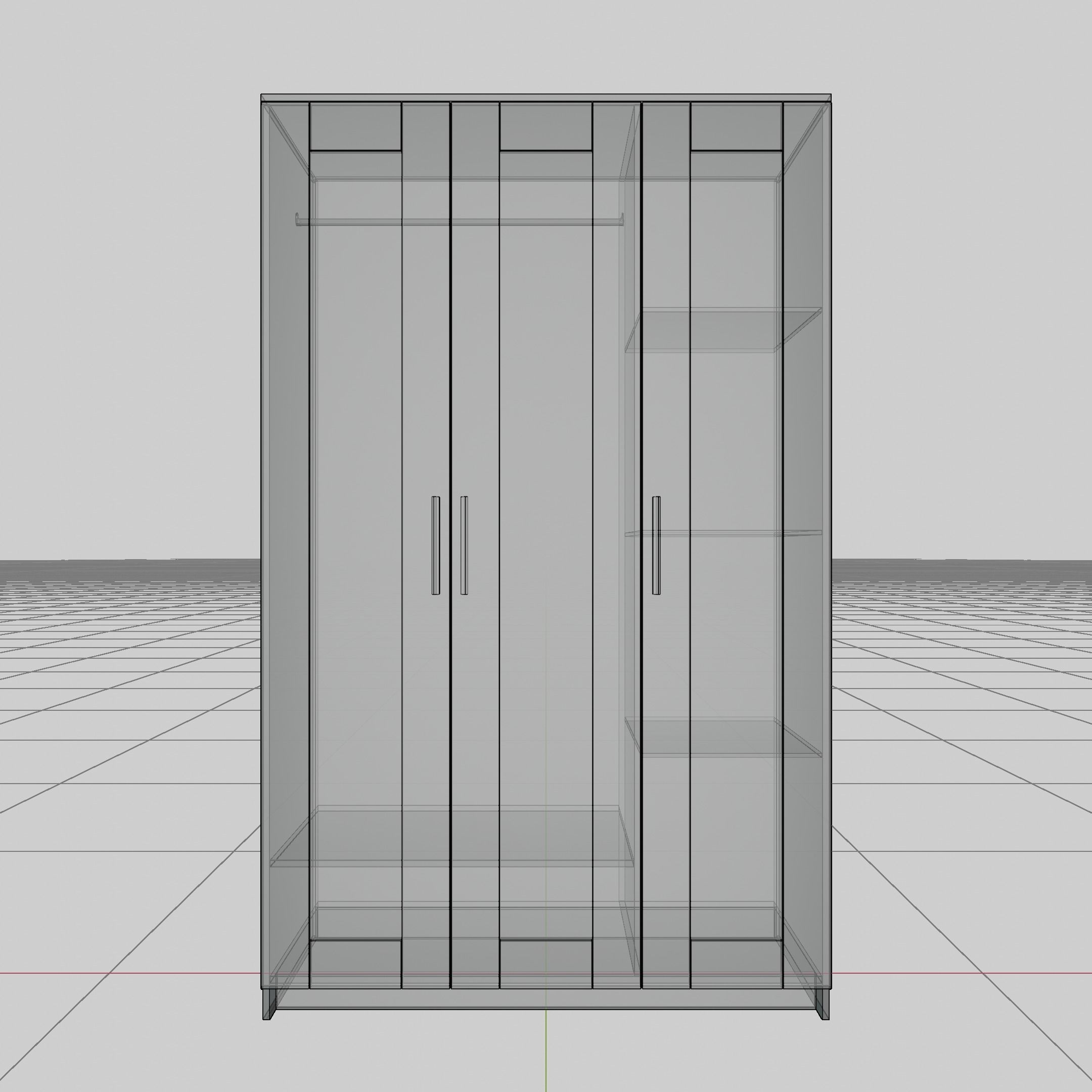  Ikea BRIMNES wardrobe Collections 3D model_14