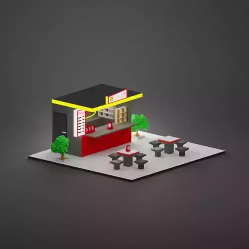 Street Food Isometric