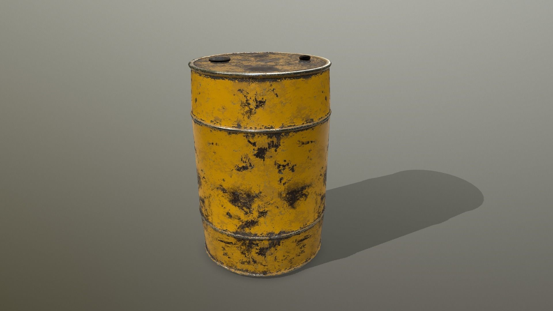 Barrel Set Low-poly 3D model_3
