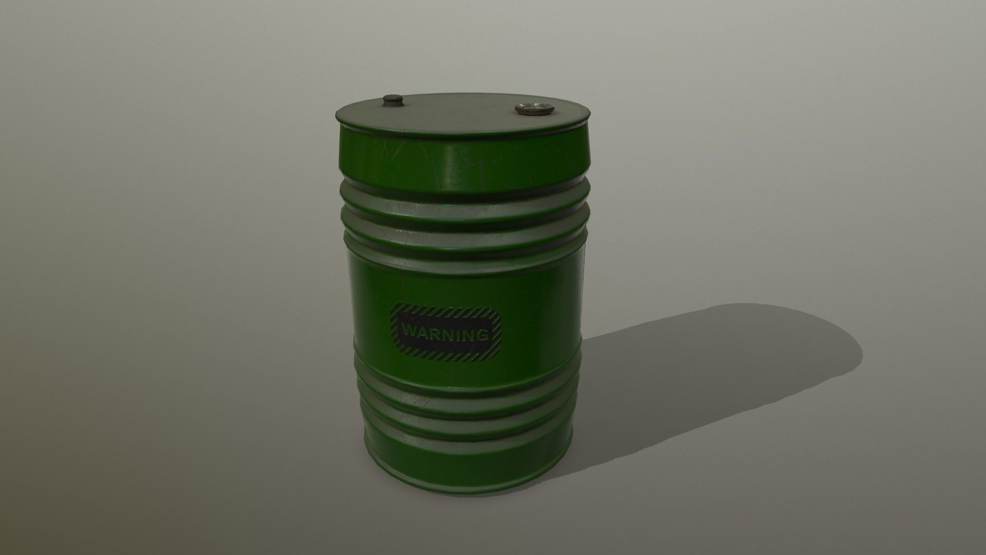 Barrel Set Low-poly 3D model_7