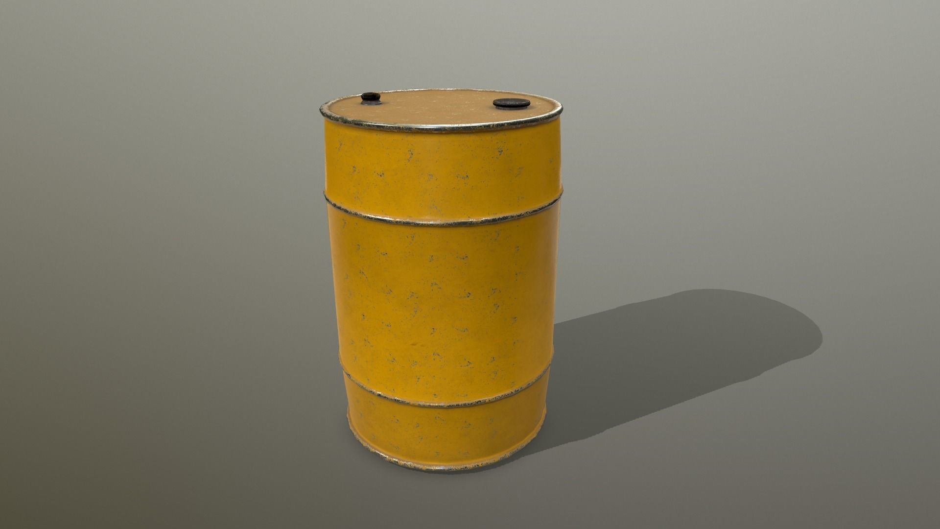 Barrel Set Low-poly 3D model_5