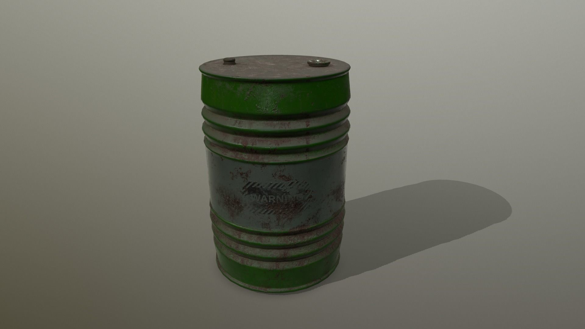 Barrel Set Low-poly 3D model_9