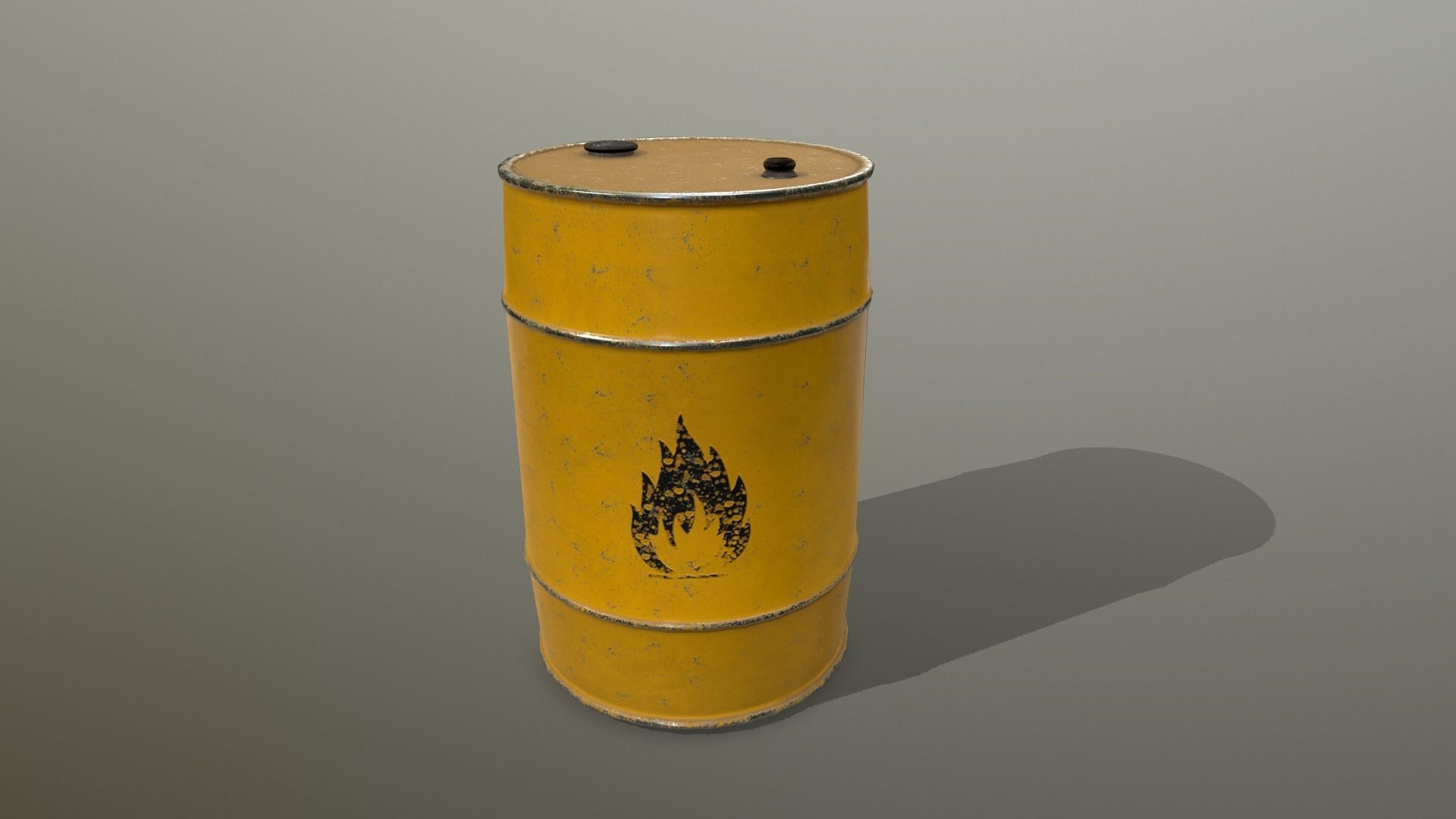 Barrel Set Low-poly 3D model_4