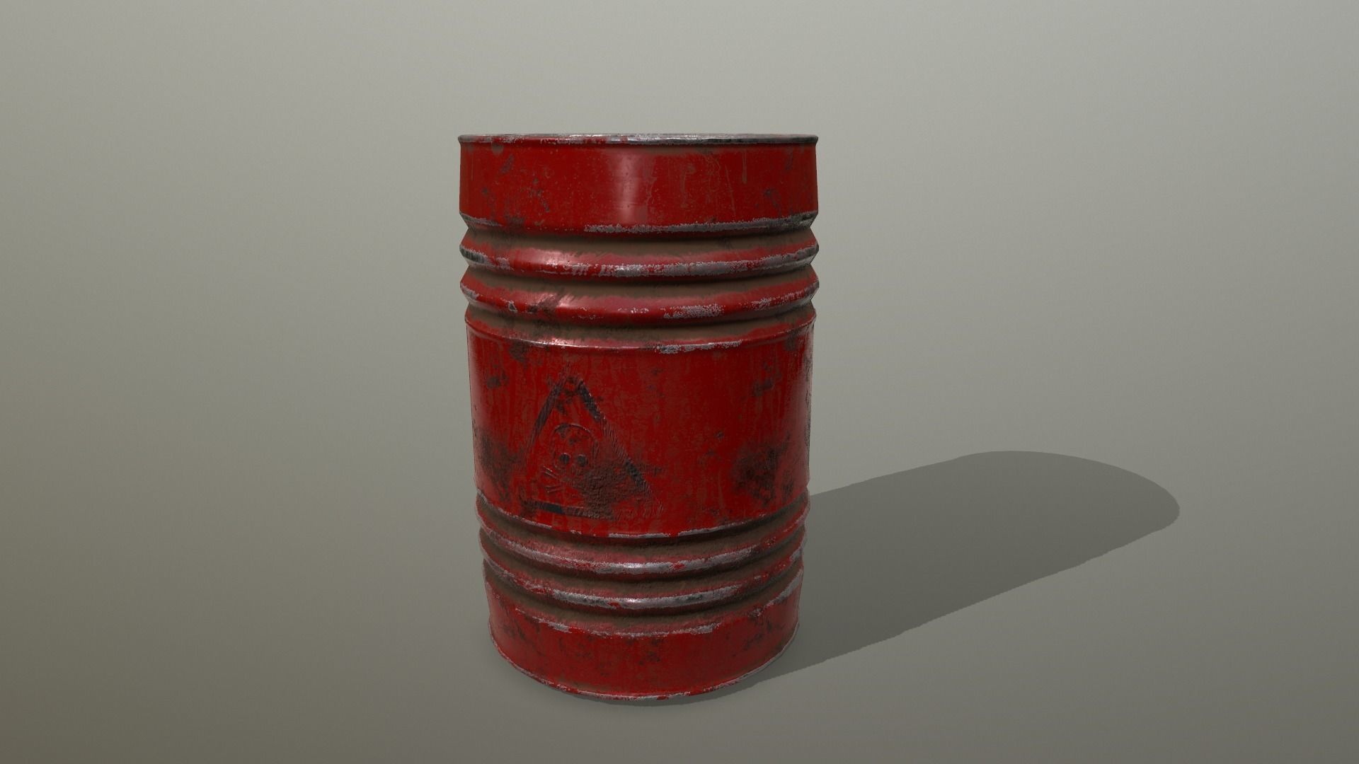 Barrel Set Low-poly 3D model_14