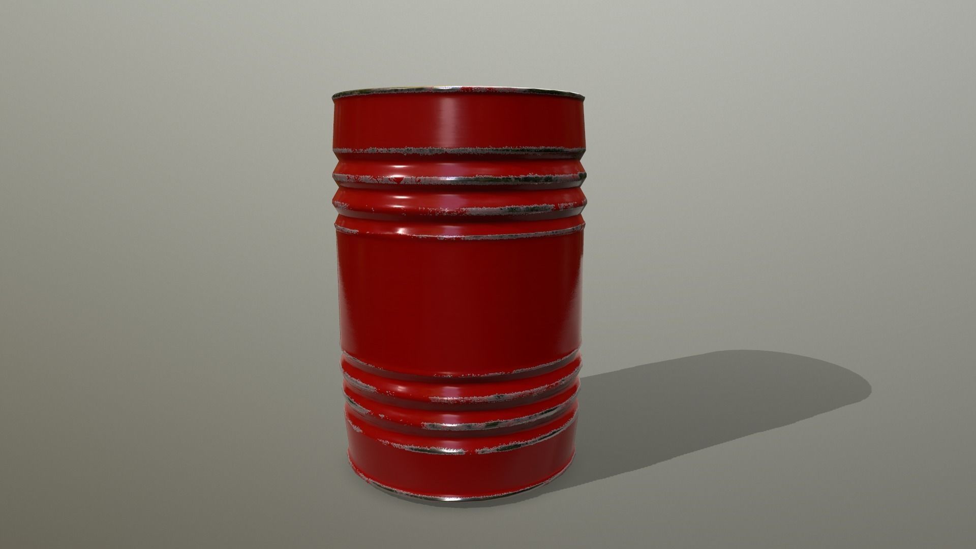 Barrel Set Low-poly 3D model_16