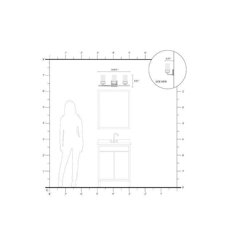 Nailwell 3 - Light Dimmable Vanity Light - 2 Colour Free 3D model_7