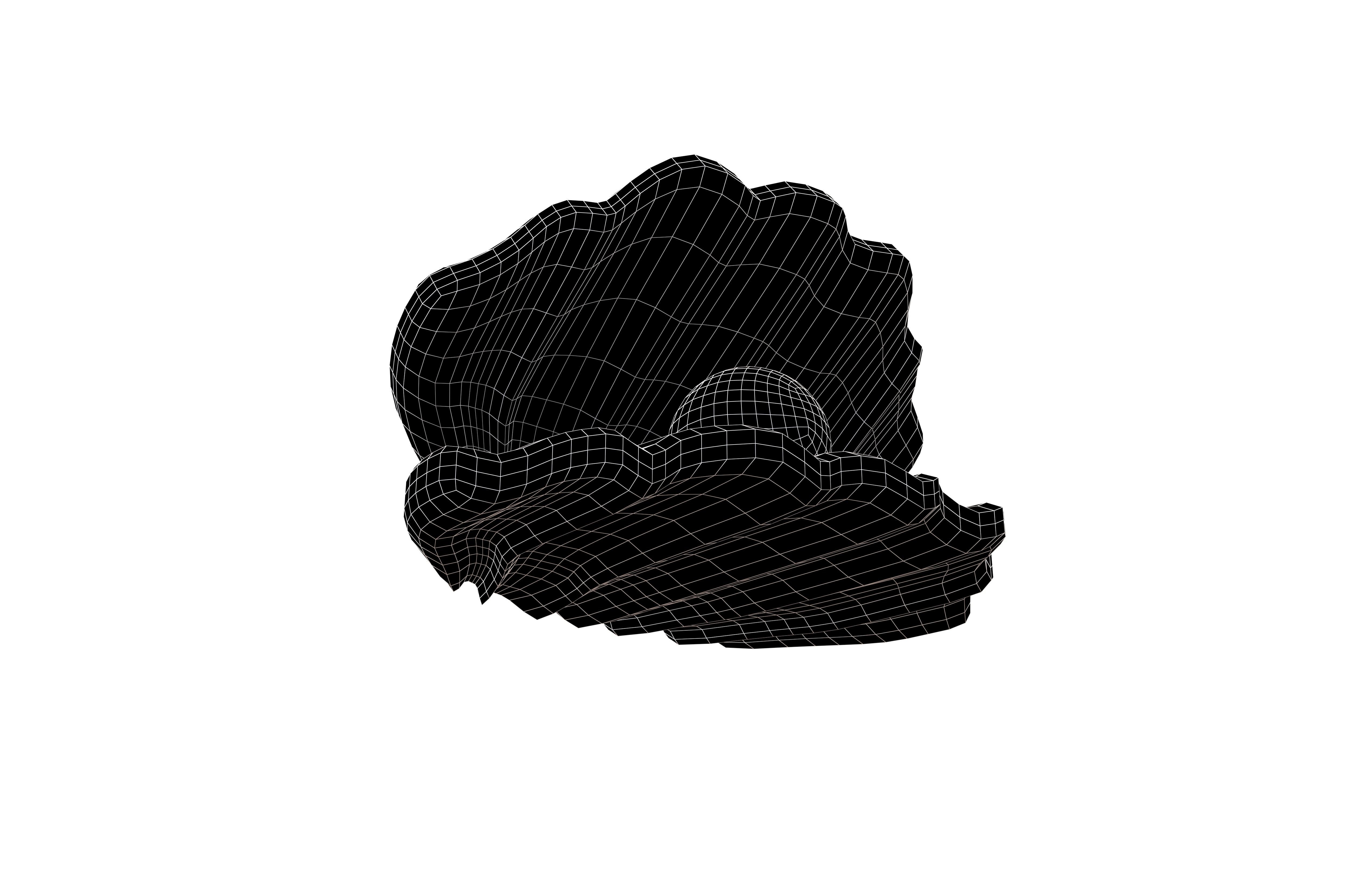 Shell With Pearl v1 002 Low-poly 3D model_7