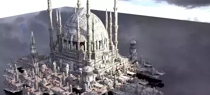 Sci fi Temple 2 structures star wars style kit bash