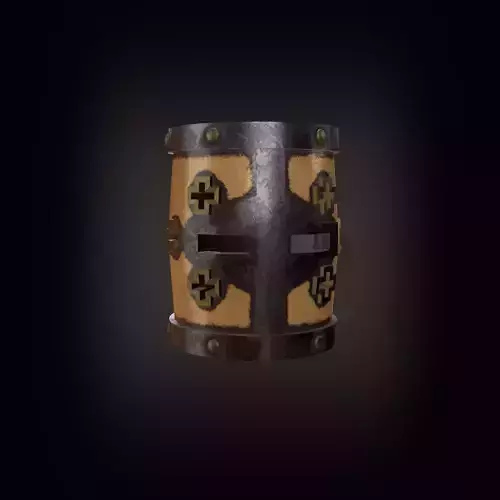 Stylized medieval war helmet PBR  game ready