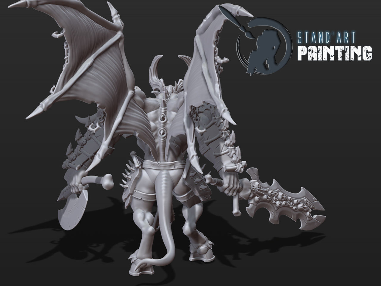 Hellbringer demon holding sword 3D model_4