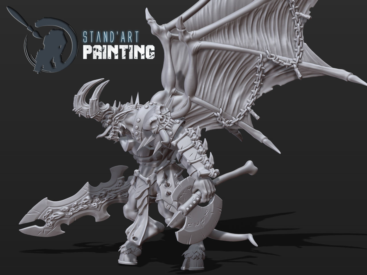 Hellbringer demon holding sword 3D model_5