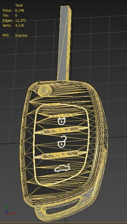 Car key Model 2 Low-poly 3D model_11