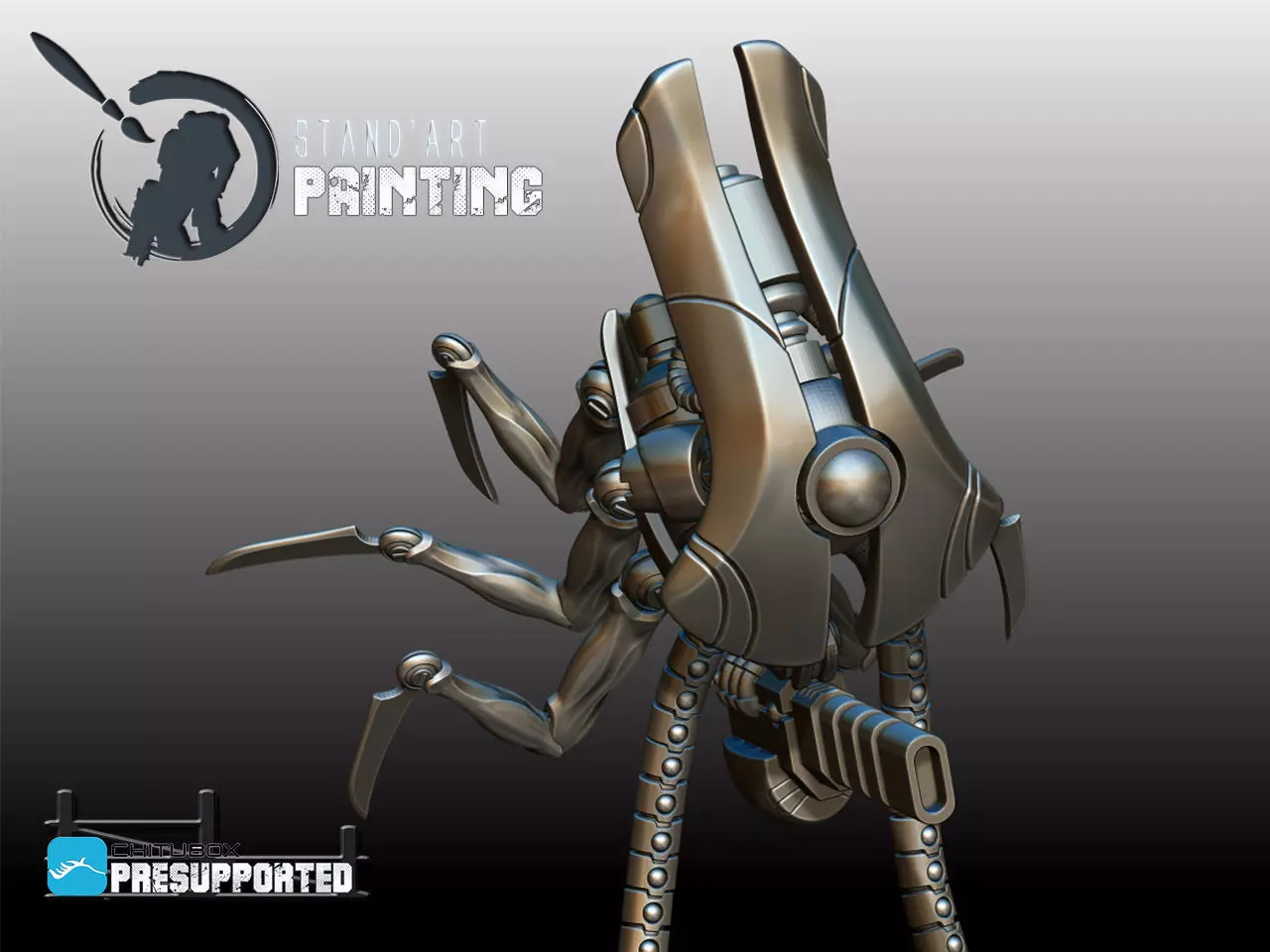 Sentinel futuristic looking robot Free 3D model