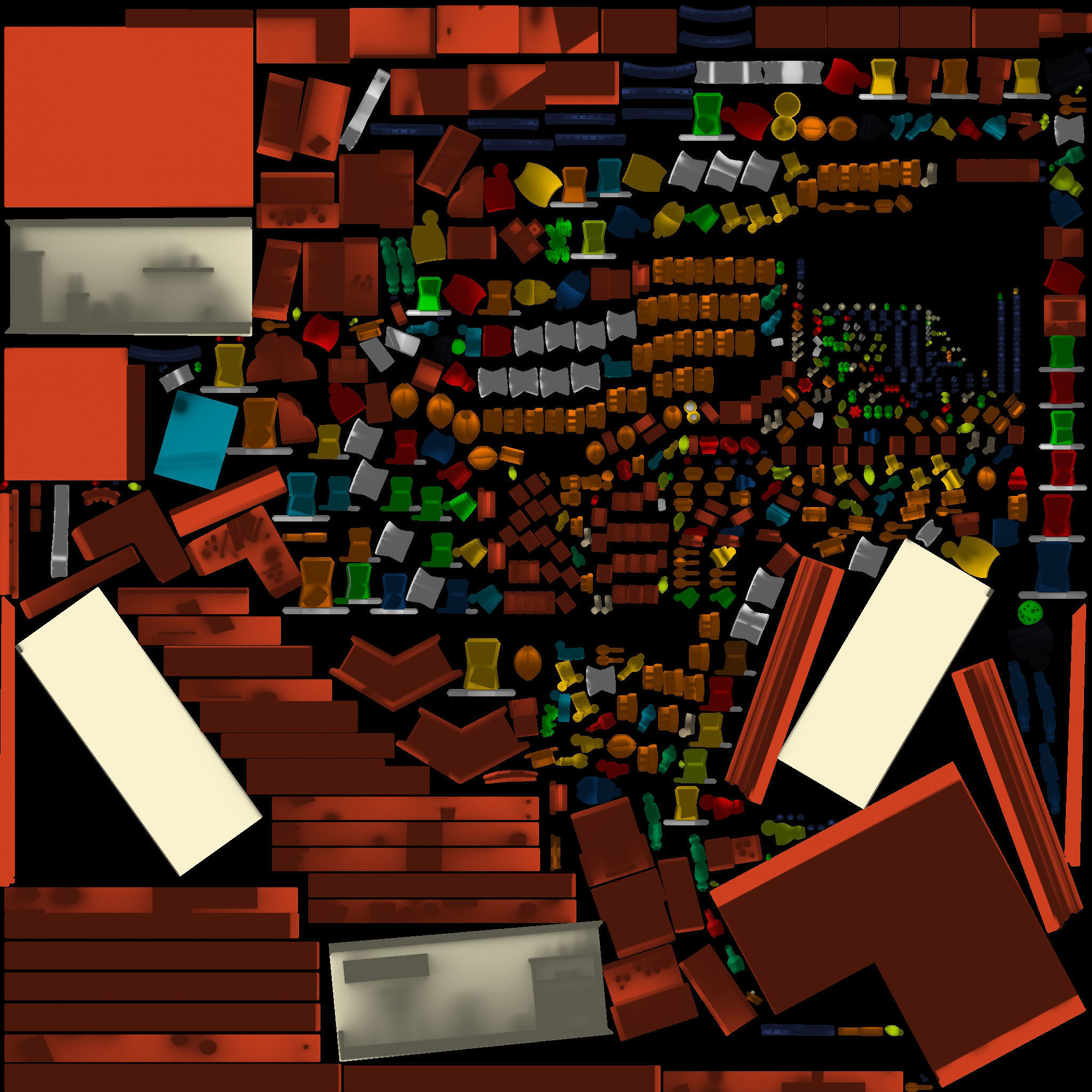 Isometric Bar room 3d model Low-poly 3D model_3