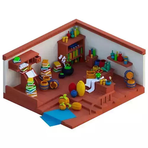 Isometric Bar room 3d model