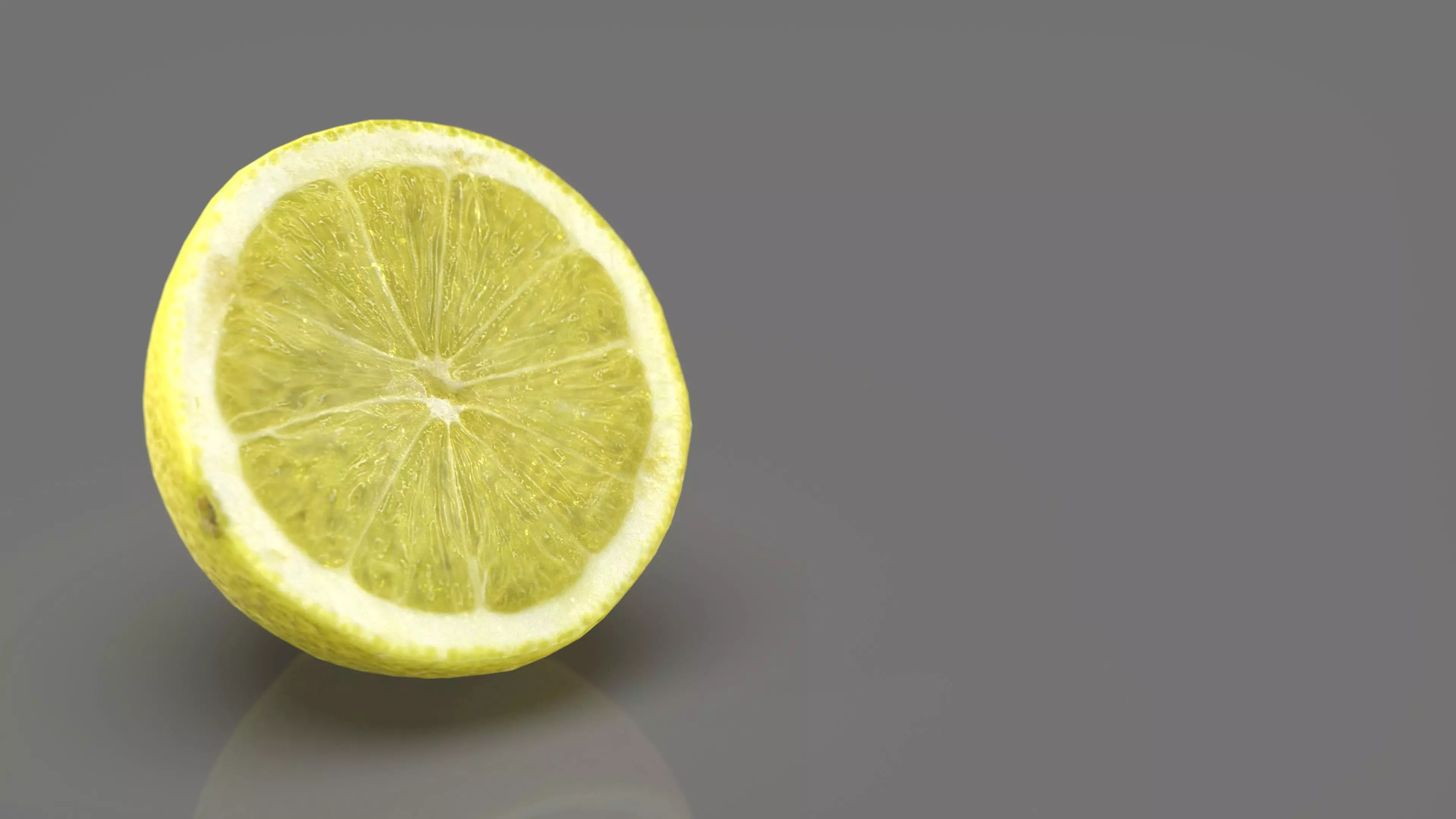 Lemon Half Low-poly 3D model_0