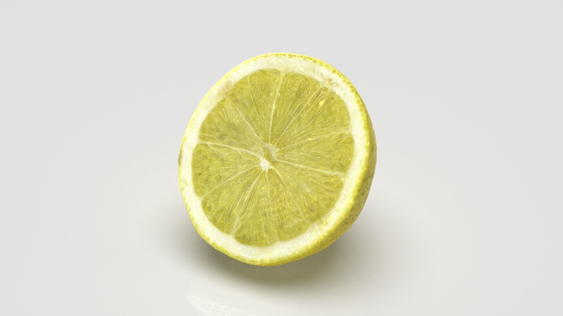 Lemon Half Low-poly 3D model_2