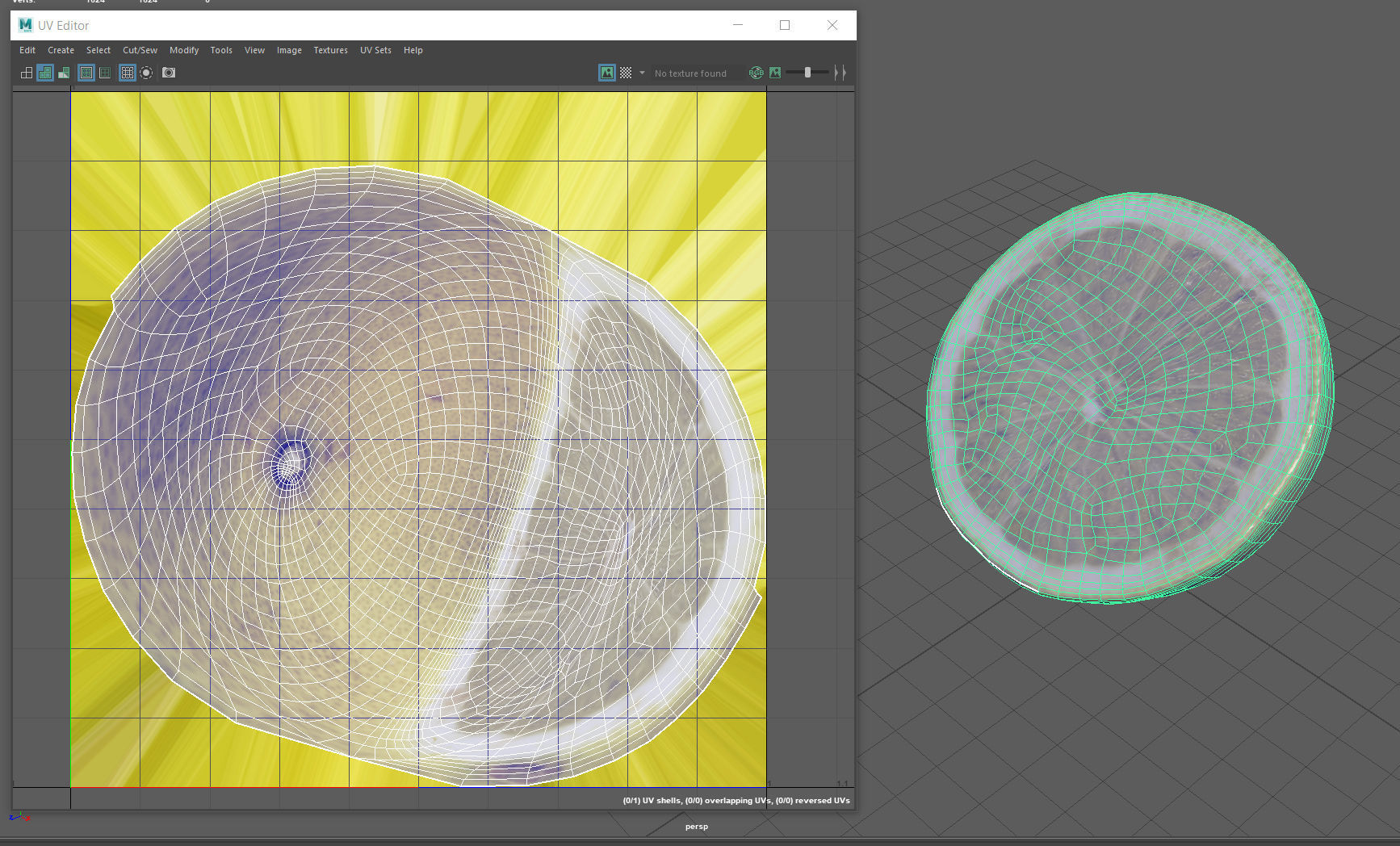 Lemon Half Low-poly 3D model_12
