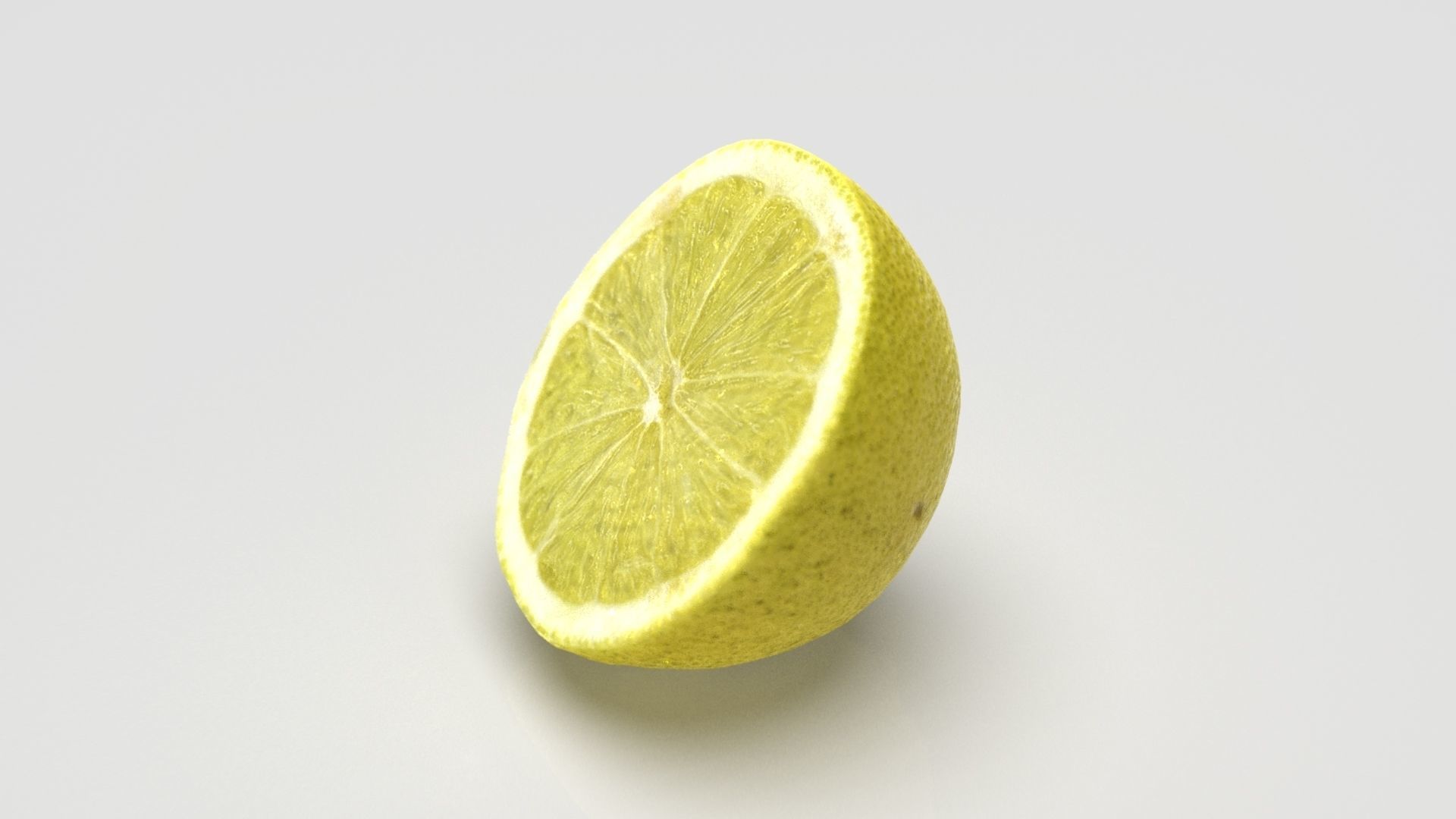 Lemon Half Low-poly 3D model_4