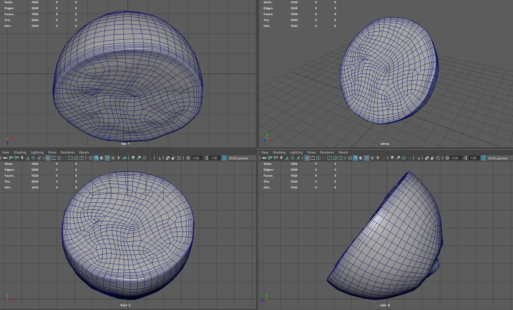 Lemon Half Low-poly 3D model_10